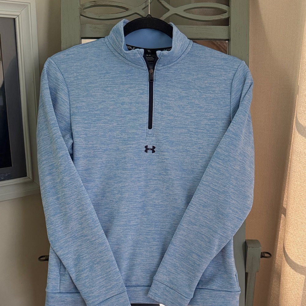 Under Armour Boy’s Heathered Blue Golf Zip-Up